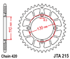 JTA215.50 CR85 CRF150 Alloy Rear Sprocket