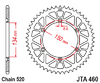 JTA460.50   50T ALLOY  Rear Sprocket