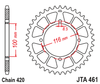 JTA461.51   51T Aluminium Rear Sprocket