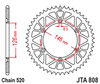 Suzuki JTA808.50   50T Aluminium Rear Sprocket