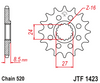 JTF1423.17; Suzuki 17 Teeth Front Sprocket