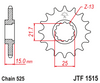 JTF1515.15 Kawasaki 15 Teeth Front Sprocket