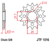 JTF1516.16 Front sprocket