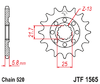 JTF1565.12 Kawasaki KX450, KLX450, Front Sprocket