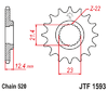 JTF1593.14 Yamaha ATV Front Sprocket