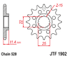 JTF1902.16   Front Sprocket