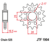 JTF1904.16 KTM Front Sprocket
