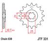 JTF331.15 Front Sprocket