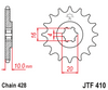 JTF410.14 HMZ, Hyosung , Suzuki 14T Front Sprocket