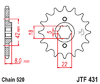 JTF431.13 Suzuki 13 T Front Sprocket