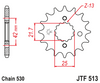 JTF513.17 Suzuki, Yamaha 17T Front Sprocket