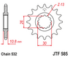 JTF585.17  17T Front Sprocket