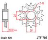 JTF705.15  Aprilia 15T Front Sprocket