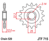 JTF715.13 Gas Gas 13 Teeth Front Sprocket