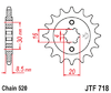 JTF718.12 Cagiva, Husgvarna Front Sprocket