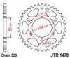 JTR1478.38 Kawasaki, Polaris 38T Rear Sprocket