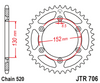 JTR706.48 Aprilia 48T Rear Sprocket