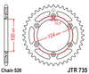 JTR735.37 Ducati 37T Rear Sprocket