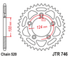 JTR746.44 Ducati 899 44T Rear Sprocket