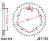JTR751.42,  Rear Sprocket