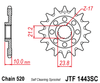 Suzuki RM-Z450 JFF1443.14SC 14T 520 Front Sprocket