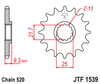 Kawasaki JTF1539.14   14T  Front Sprocket