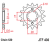 JTF430.13 Kawasaki, Suzuki 13T Front Sprocket