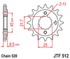 Kawasaki  ER500, ER5, KLE500  17T Front Sprocket