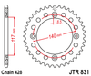 JTR831.46  JT 46T Rear Sprocket