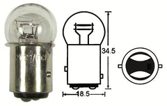 XR4A - STOP/TAIL BULB 12V 23/8W  (Two Bulbs)