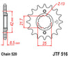 Kawasaki EL250, EX250, GPX250, GPZ250, KLX250, ZXR250, ZZR250, ZX2R, 14T Front Sprocket
