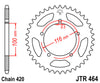 JTR464.44 Kawasaki KX60  Suzuki RM60    JT 44T Rear Sprocket